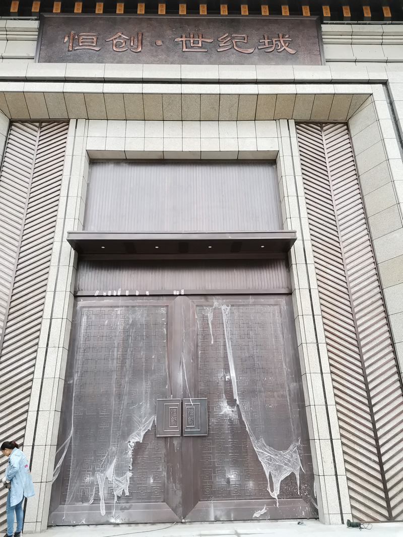 南充銅門安裝現場