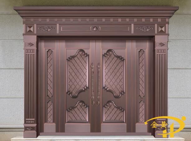 高檔四開子母銅門
