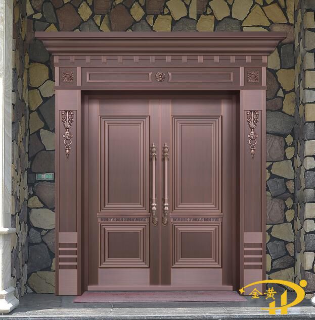 金黃銅門廠家解說別墅銅門的油漆工藝